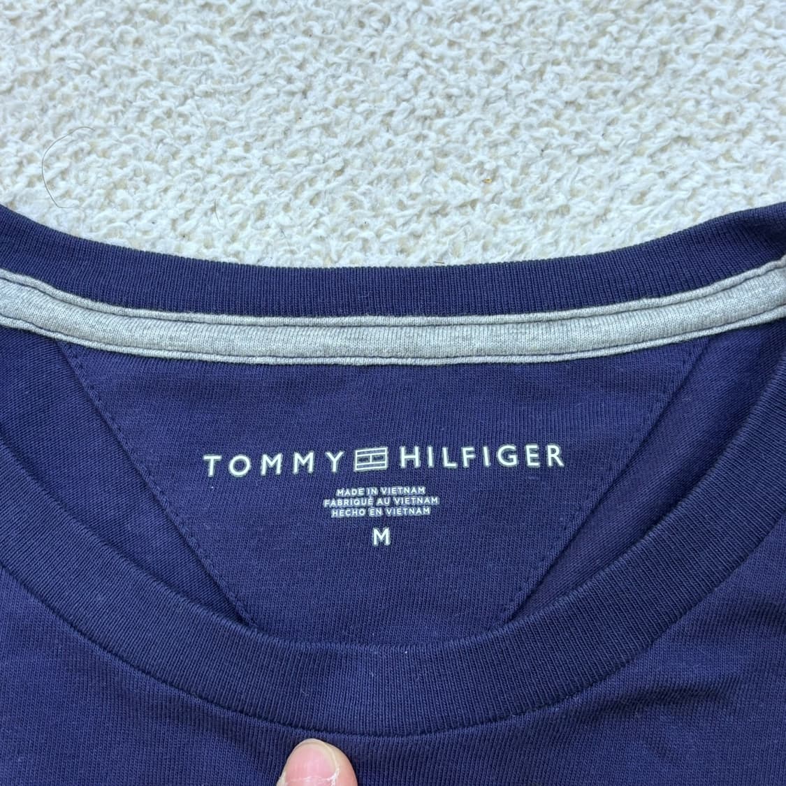 M 타미힐피거 네이비 반팔 티셔츠 0420E 상품이미지3