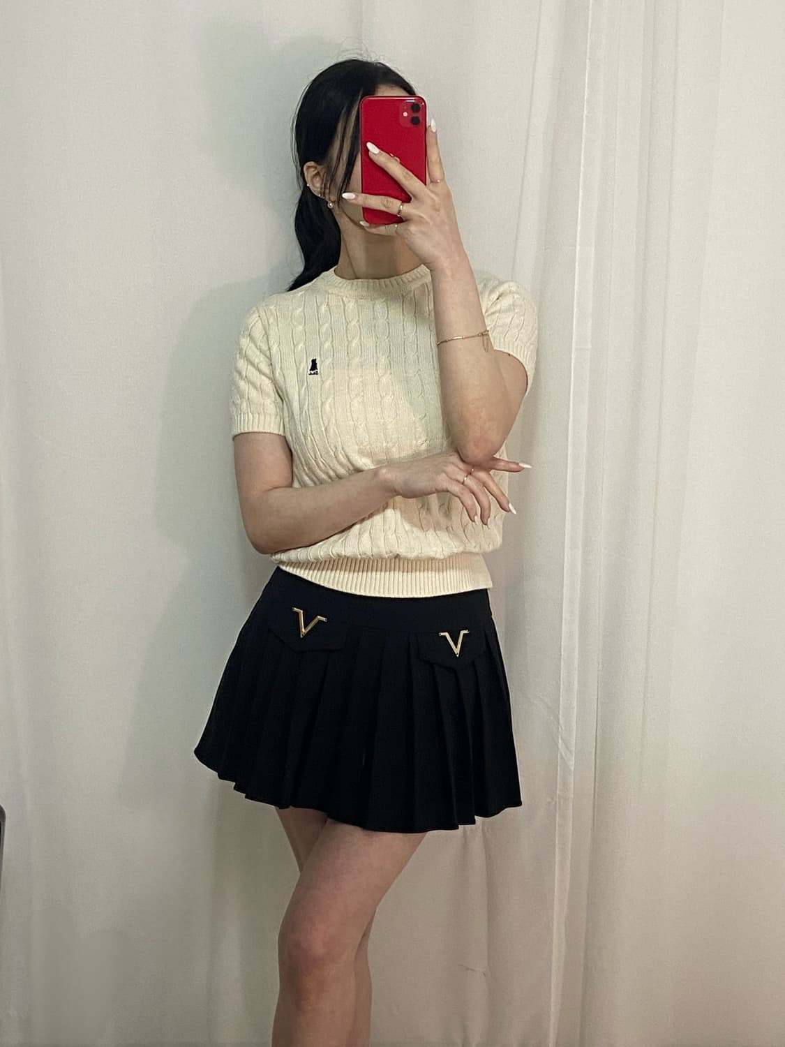 예일 꽈배기 반팔 니트
 상품이미지2