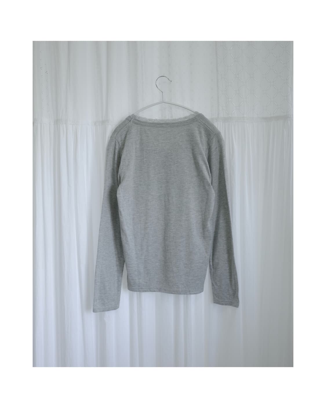 Grey lace t-shirts 상품이미지2