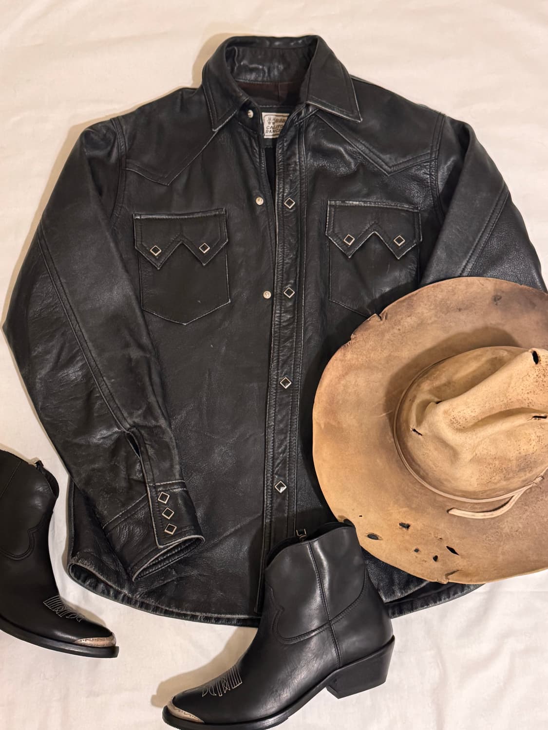 HbarC 레더 웨스턴 셔츠 자켓 상품이미지1