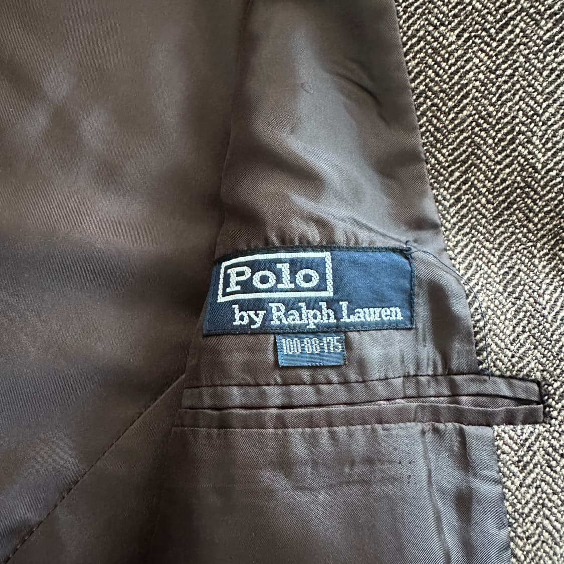 90s 폴로 랄프로렌 헤링본 트위드 3버튼 자켓  상품이미지7