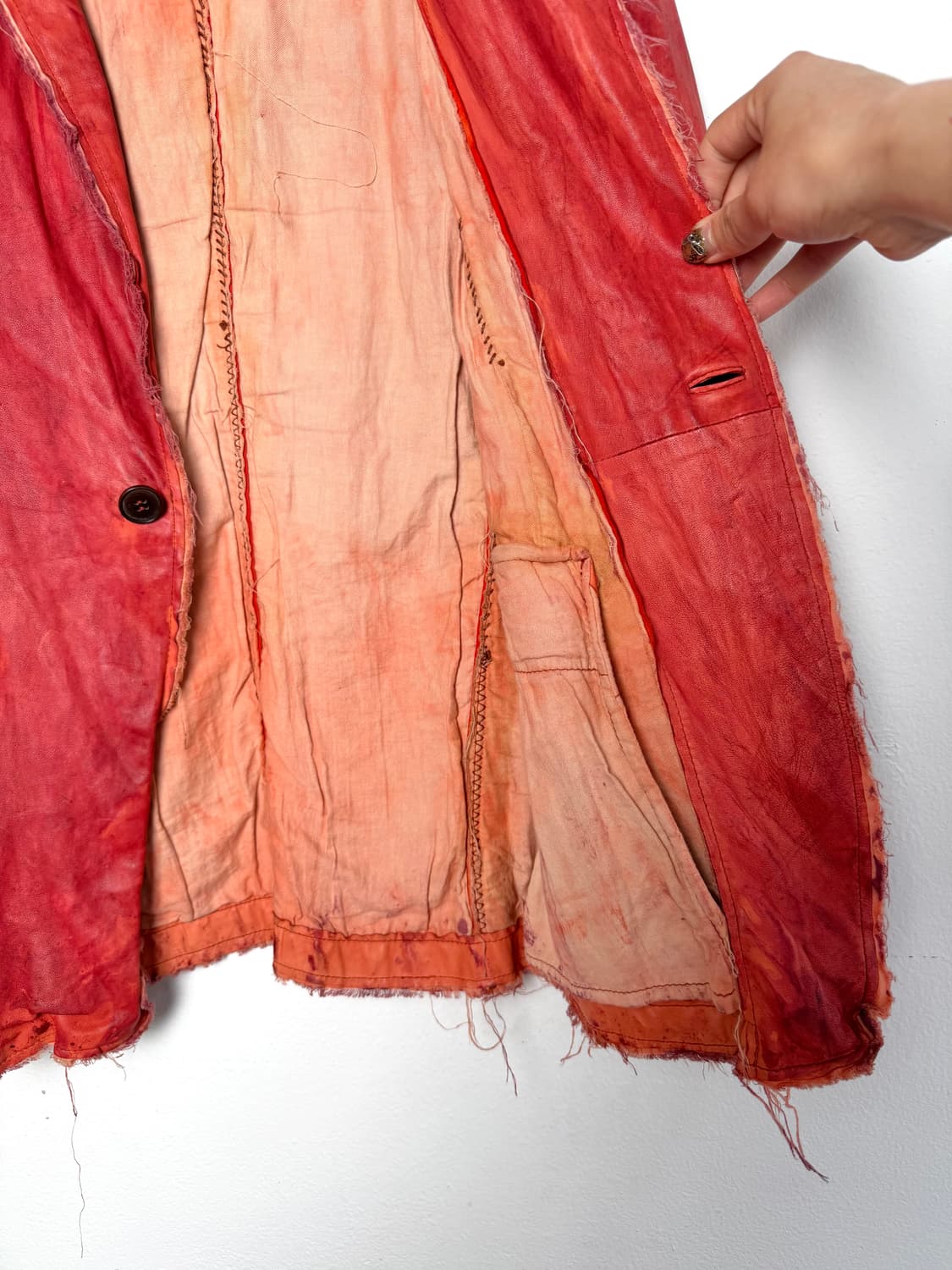 bajra 오버다이드 로우컷 레더 재킷 상품이미지3