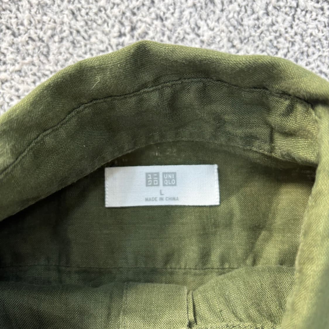 L 유니클로 남성 린넨 셔츠 남방 0407J 상품이미지2