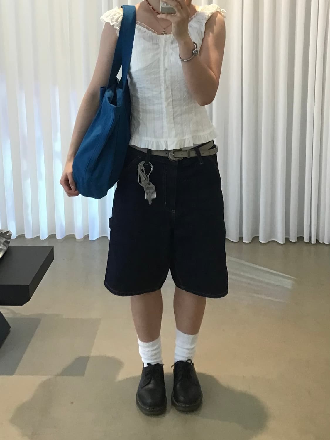 칼하트 wip single knee short 중청 버뮤다팬츠 상품이미지1