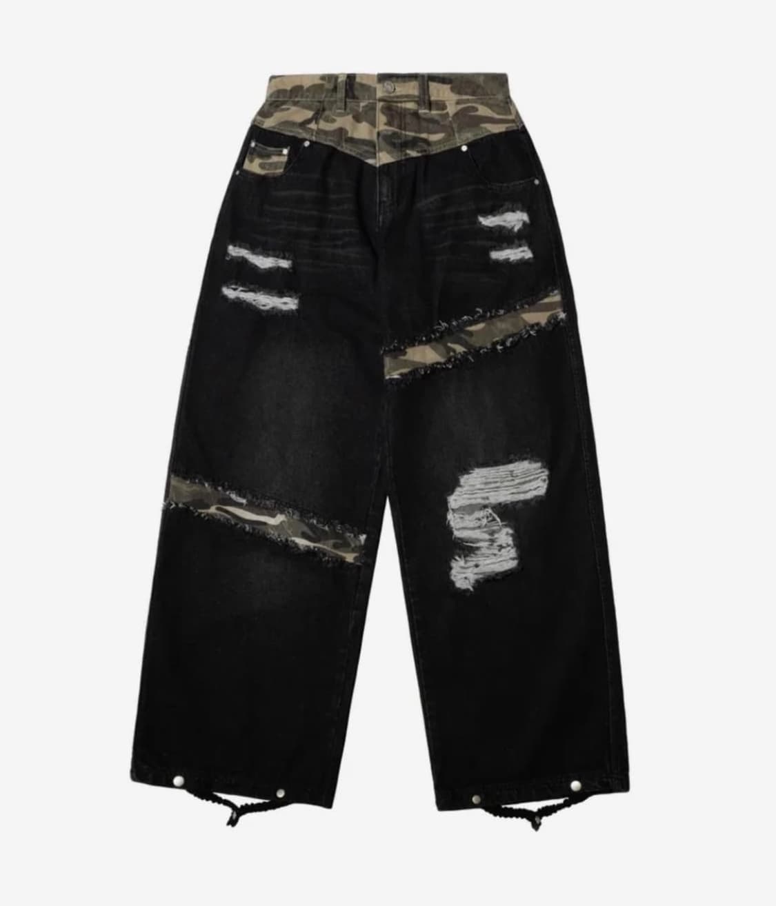 루져스 클럽카모 믹스 데미지 와이드 팬츠 상품이미지2