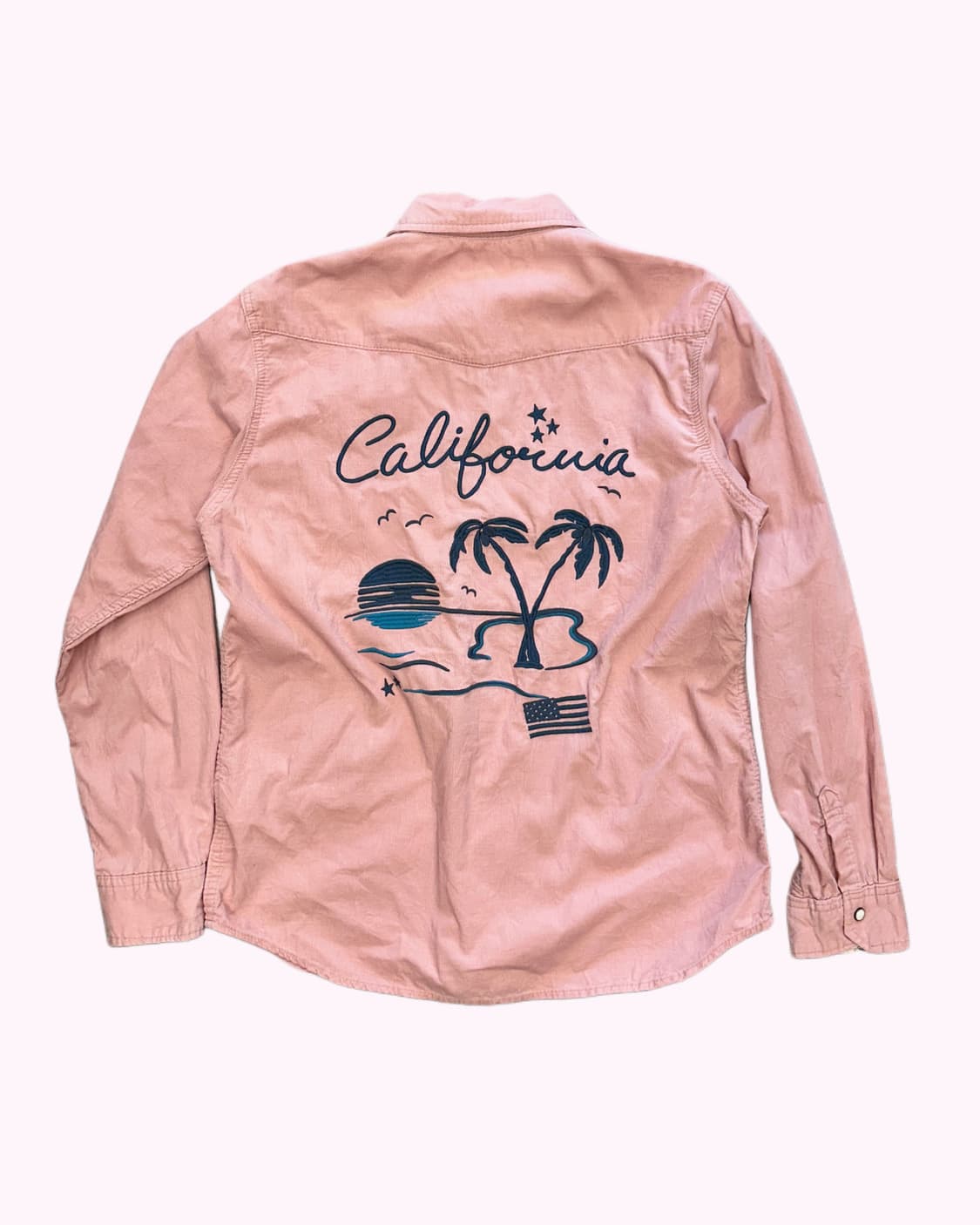 pink corduroy hawaiian western shirt 상품이미지5