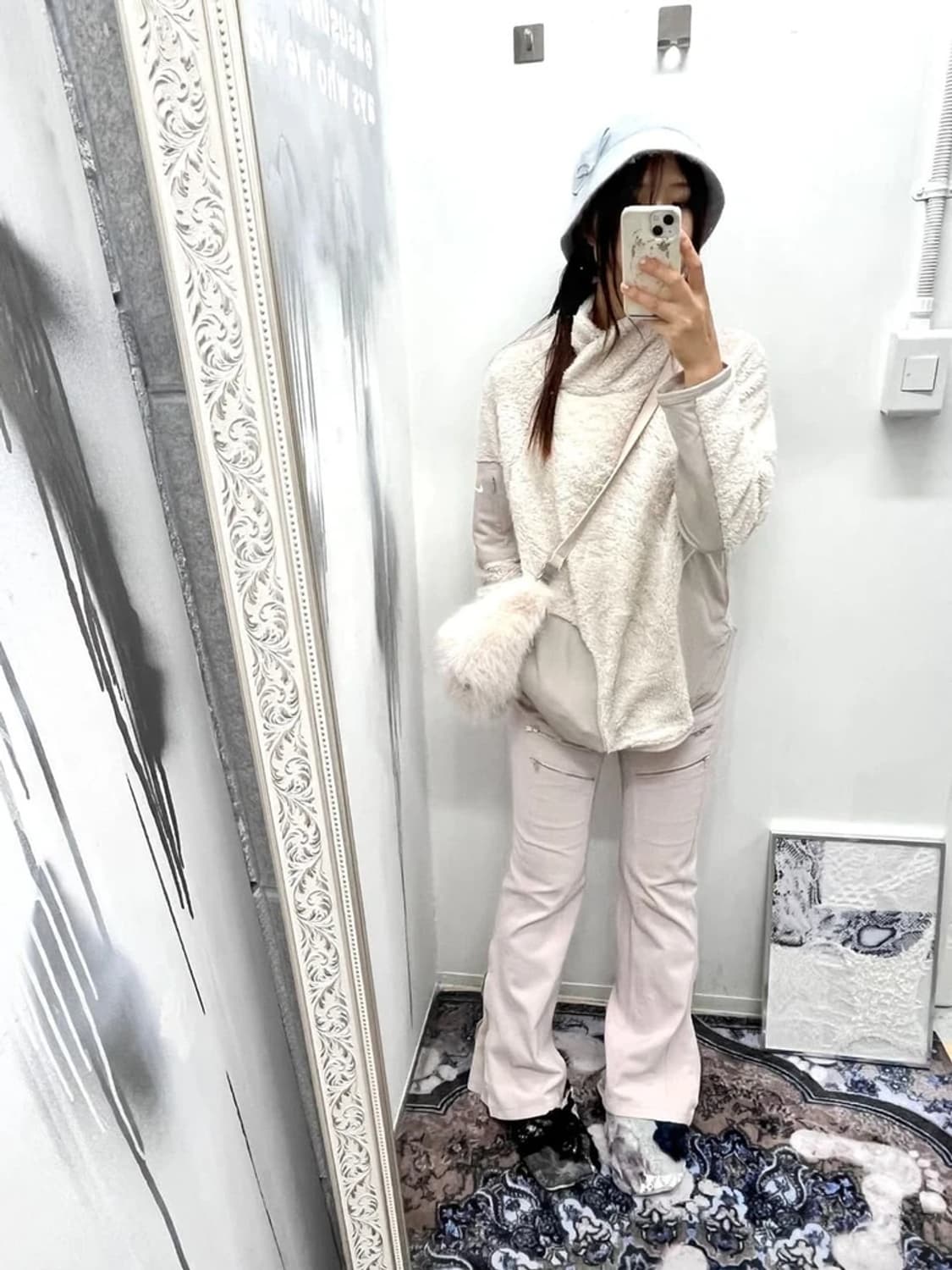 나이키 우먼스 스우시 쉐르파 후리스 PN5198 상품이미지2