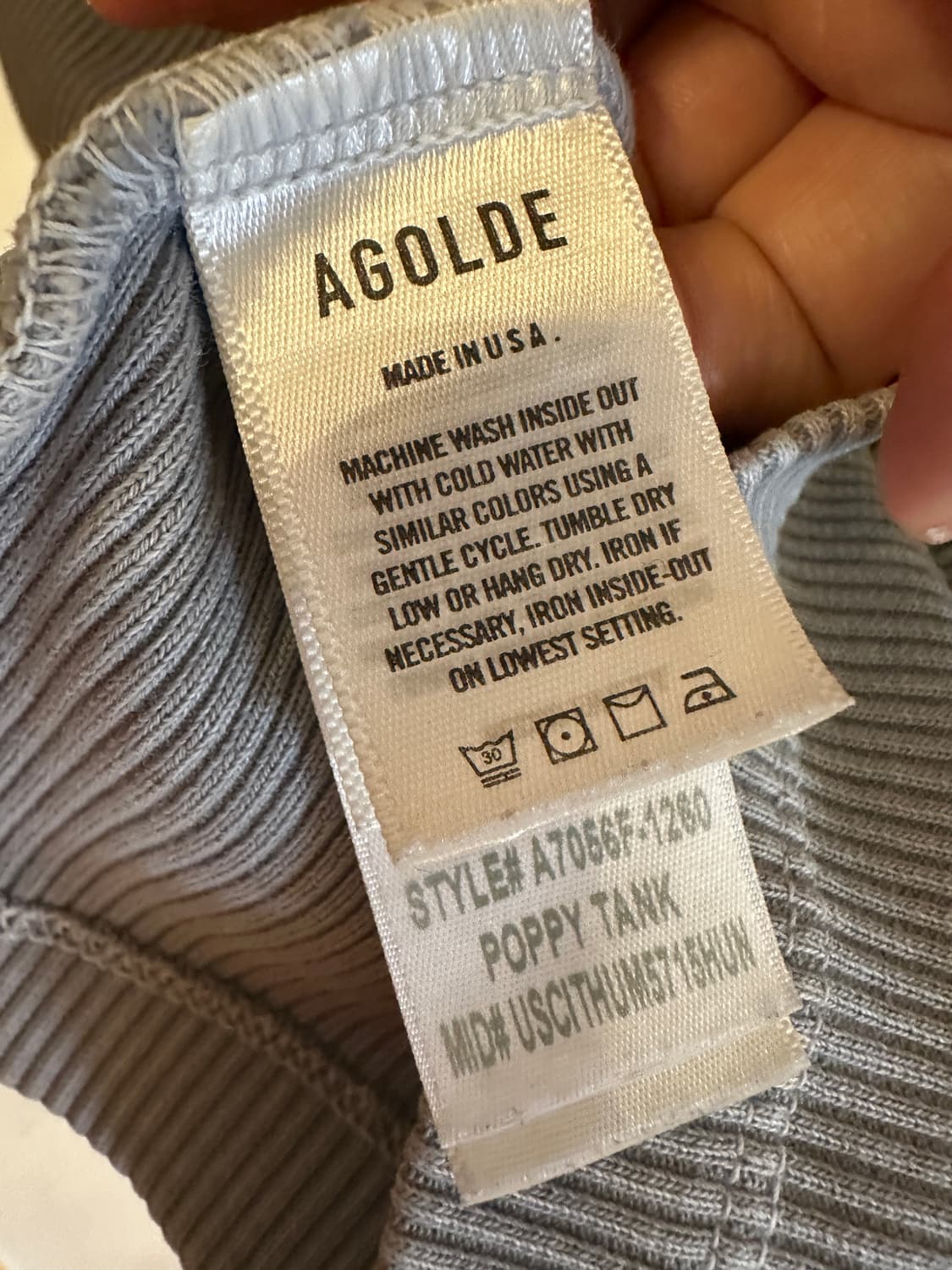 AGOLDE 에이골디  Poppy Tank 골지 나시 (M) 상품이미지4