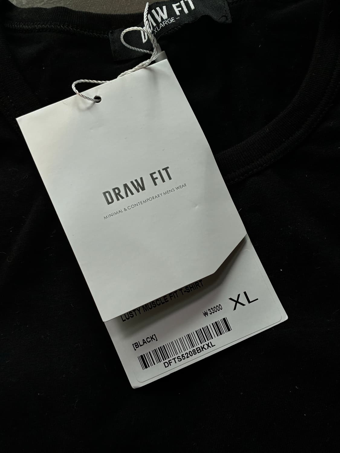 (새상품)(XL)드로우핏 만재 콜라보 러스티 머슬핏 티셔츠 BLACK반 상품이미지10