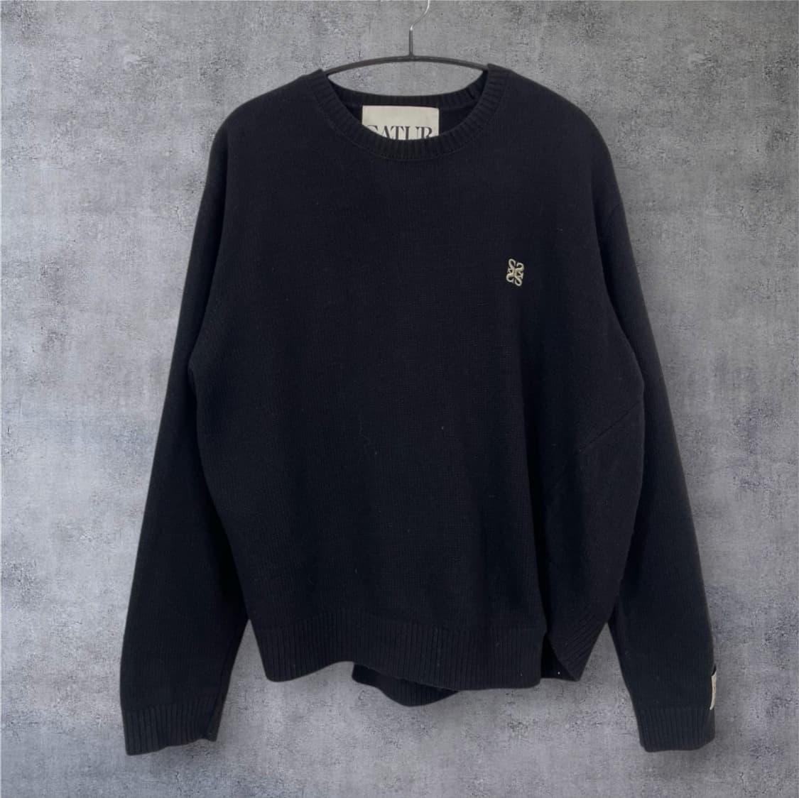 세터 Satur 블랙 더블린 언발란스 캐시미어 블렌드 니트 L 상품이미지7