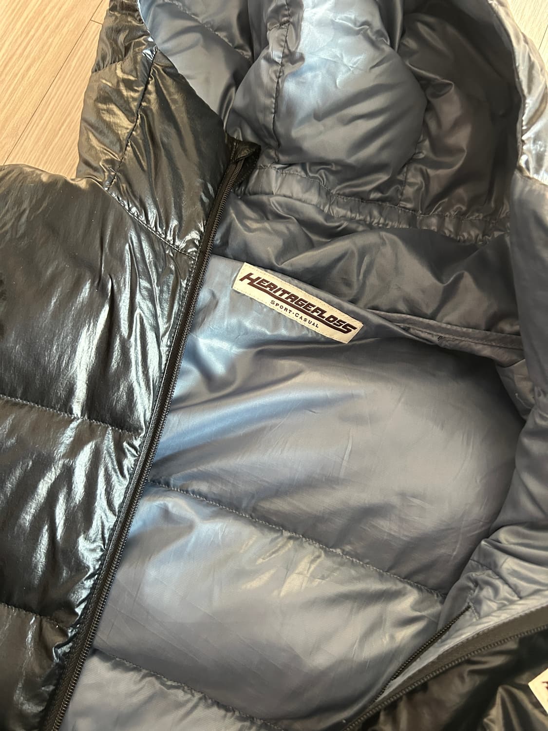 (L)헤리티지플로스 1972 plg 후드자켓 패딩 블랙 상품이미지3