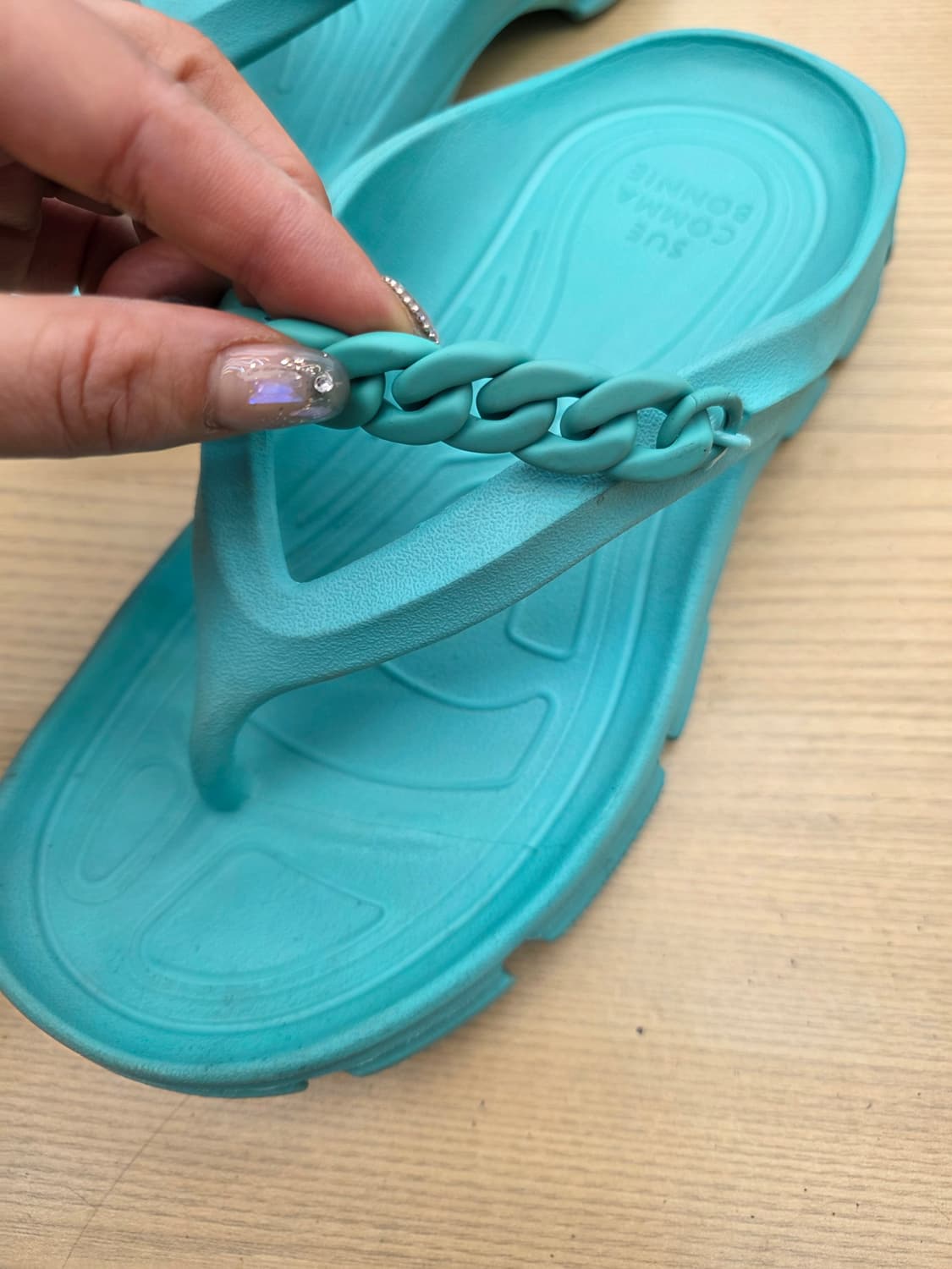 슈콤마보니 체인 슬리퍼 쪼리 민트 370 상품이미지2