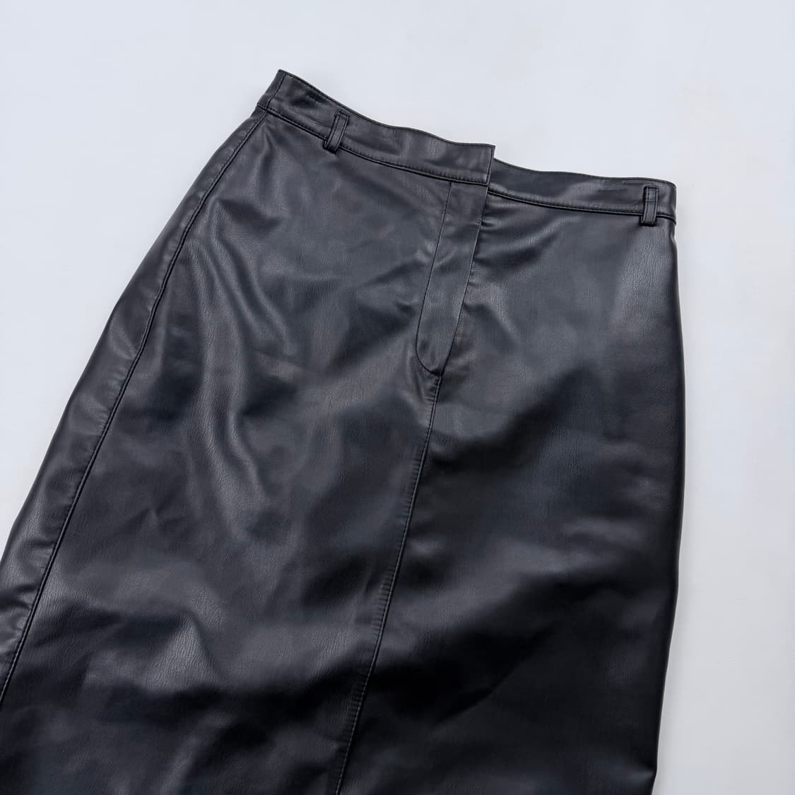 프론트로우 레더 미디스커트 상품이미지2