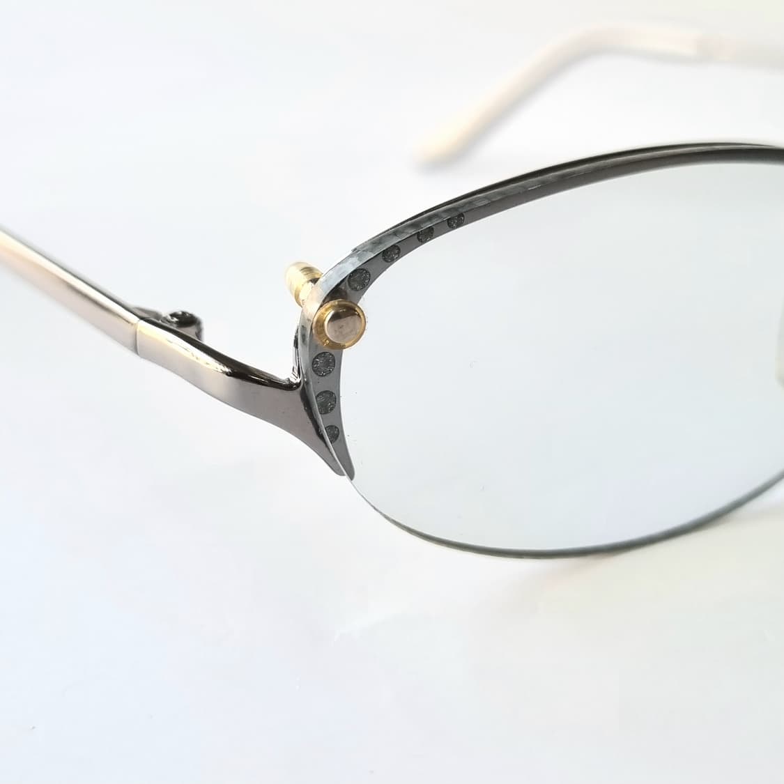 데드스탁 빈티지 메탈 캣아이 무테 안경테 716 상품이미지6