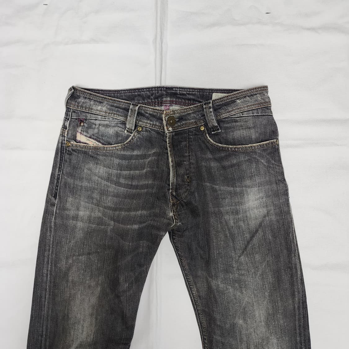 DIESEL SLAMMER 디젤 워시드 흑청 데님팬츠 상품이미지4