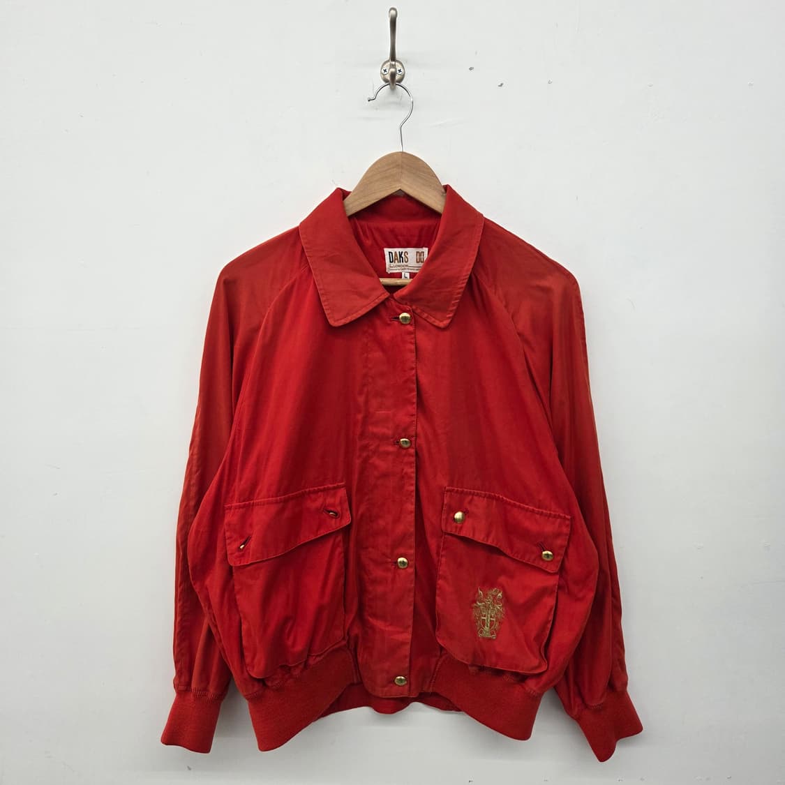 닥스 빨간색 봄버 자켓 여L 상품이미지1