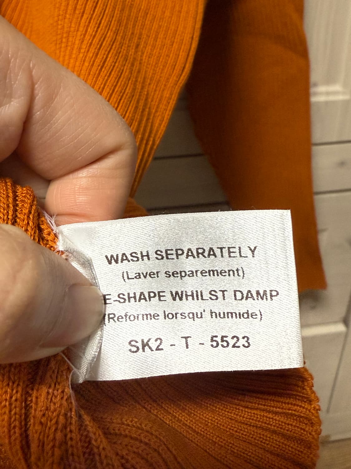 던힐 오렌지 골지 니트 M 상품이미지3