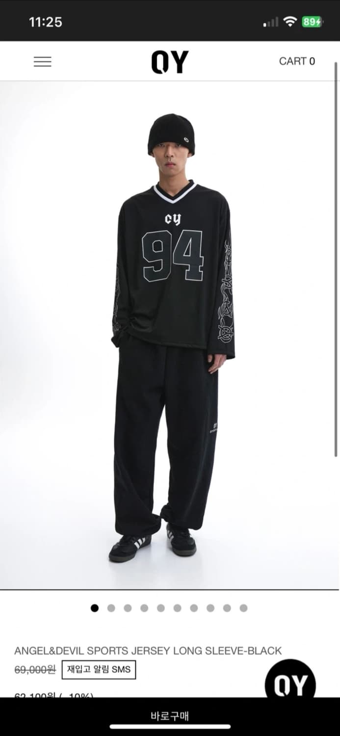 OPENYARD Angel&Devil 롱 슬리브 블랙 상품이미지1