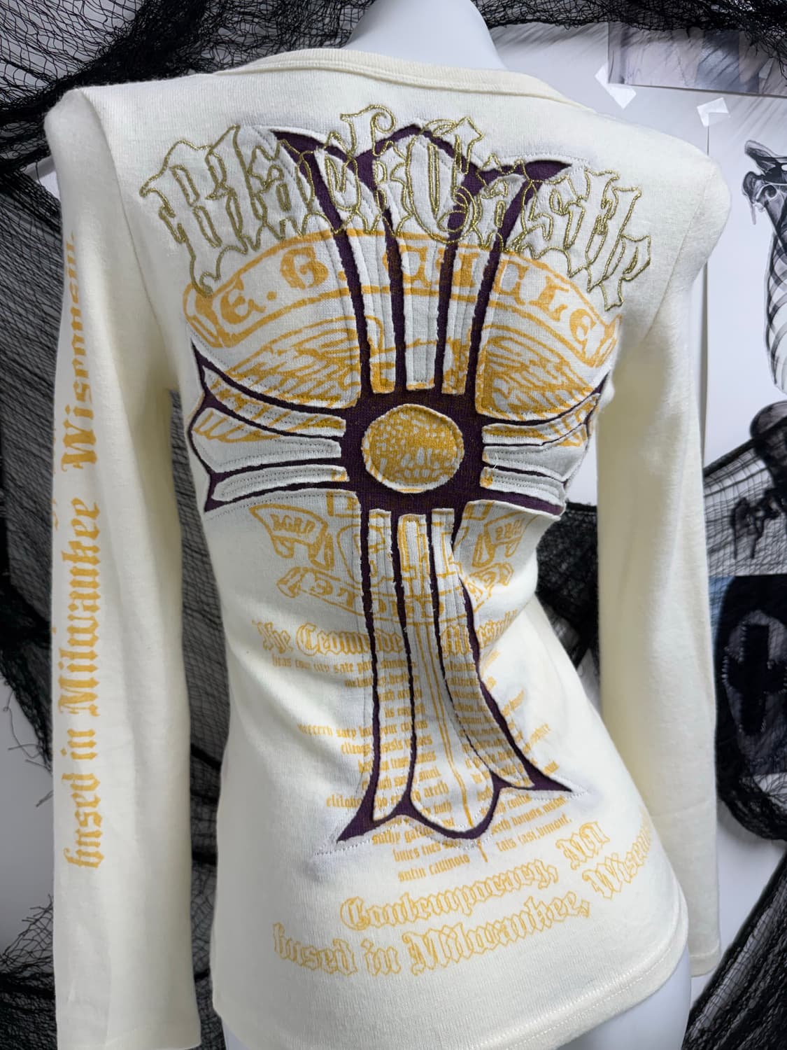 00s punk cross detailed longsleeve knit 상품이미지2