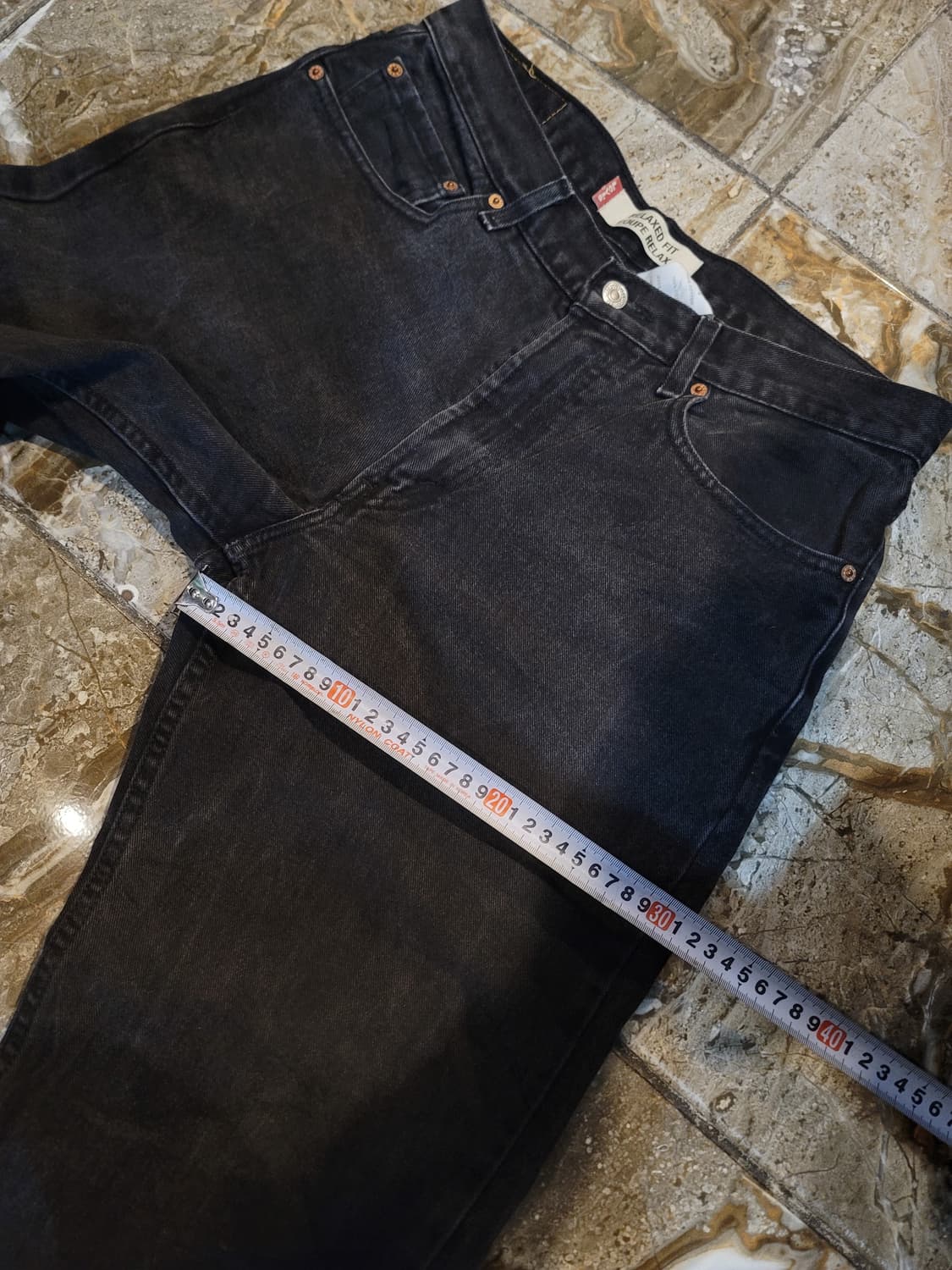 리바이스 550 흑청 와이드 데님 팬츠 상품이미지6