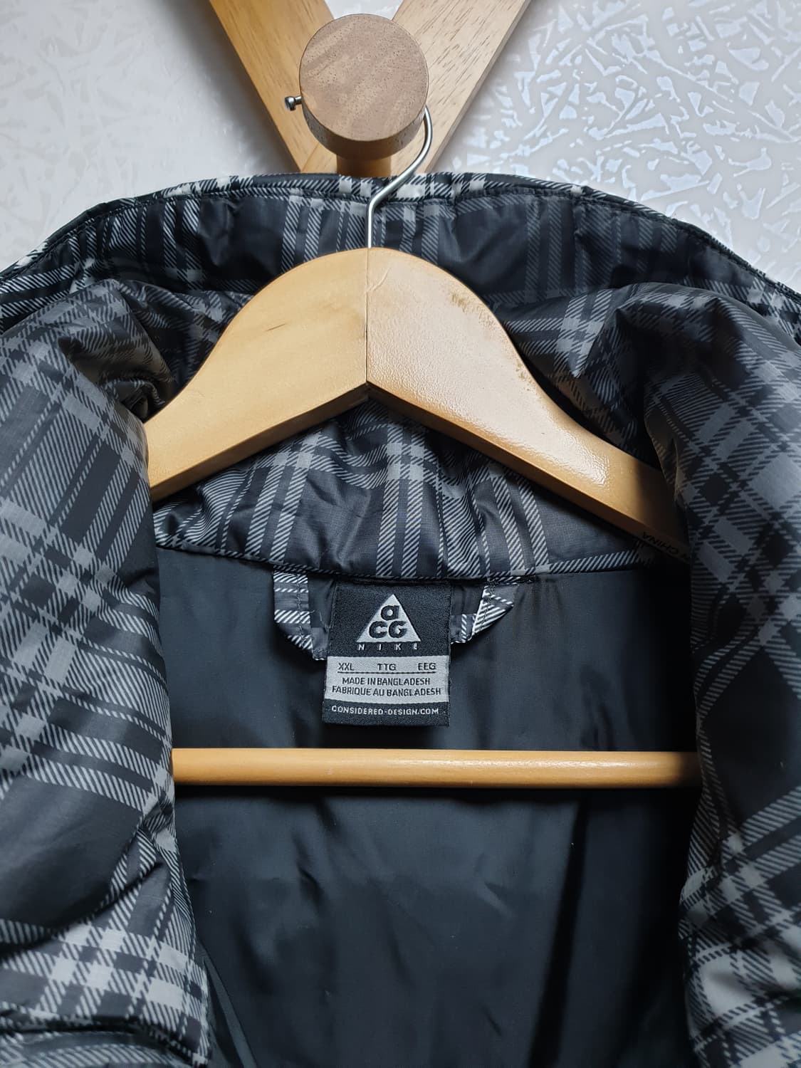 [xxl/110] 나이키 acg 체크 구스패딩 후디 상품이미지5