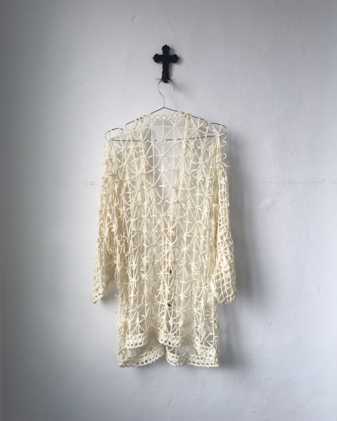 Duffel button net cardigan 상품이미지4