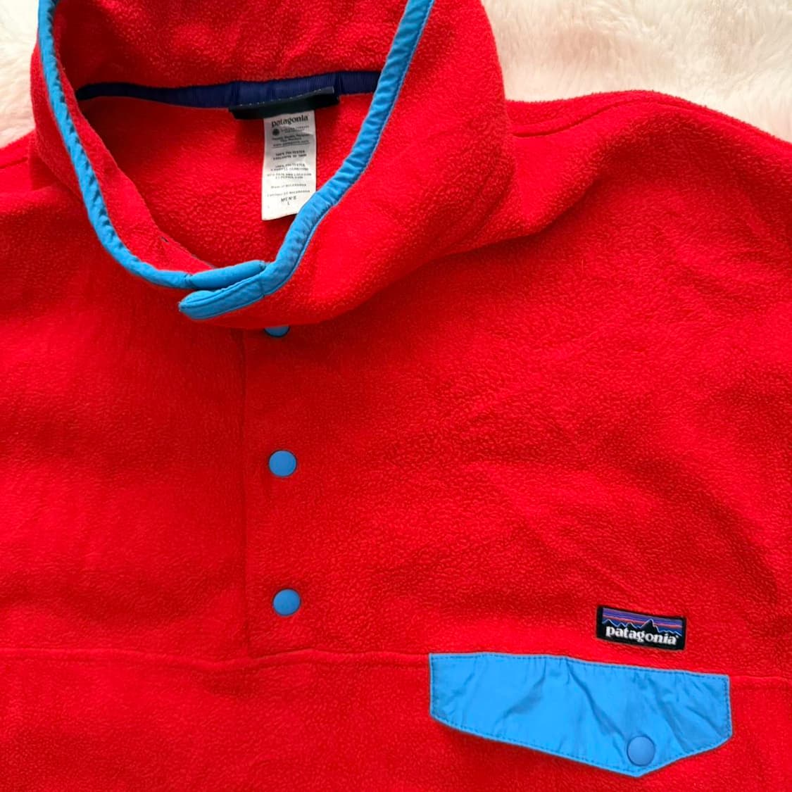 10s 파타고니아 신칠라 스냅-T 레드/스카이블루 상품이미지2