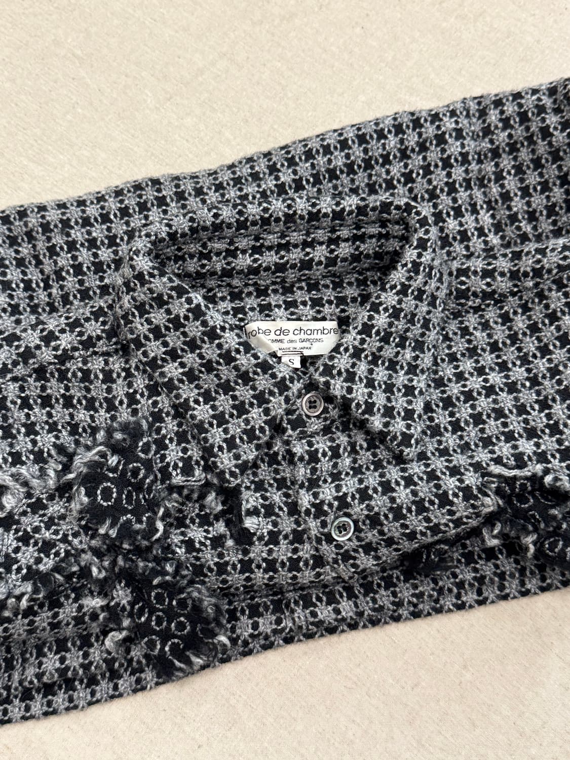 꼼데가르송 robe de chambre 03aw 울 자가드 디스 셔츠 상품이미지4