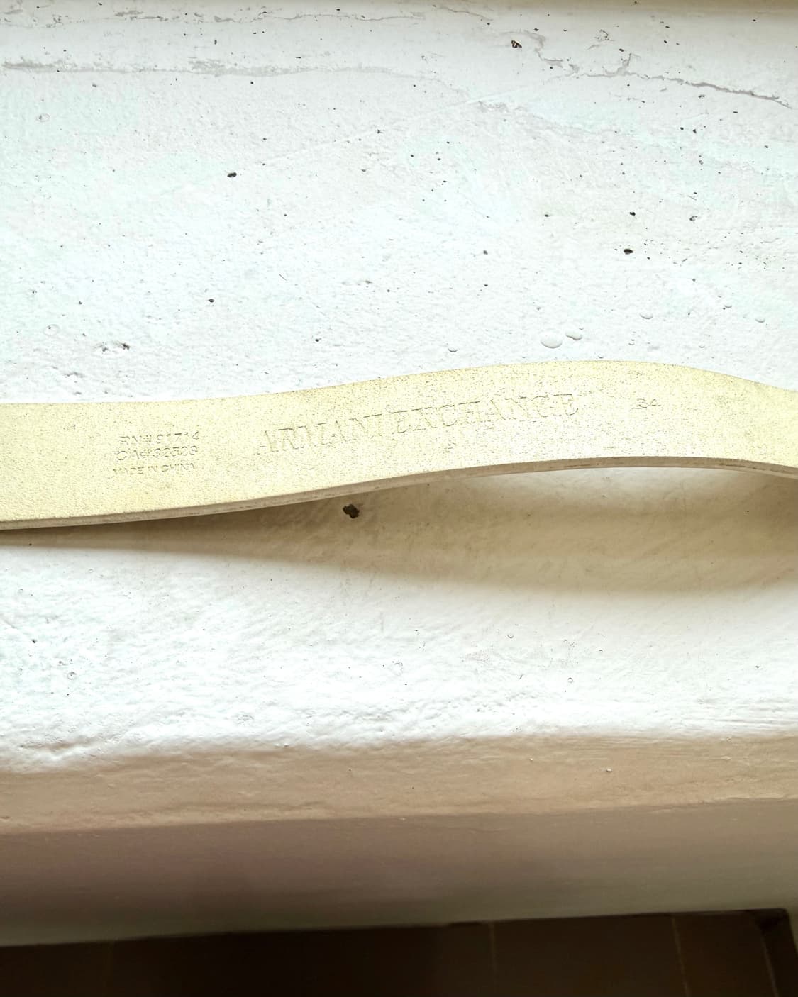 아르마니 익스체인지 화이트 리얼레더 벨트 상품이미지5