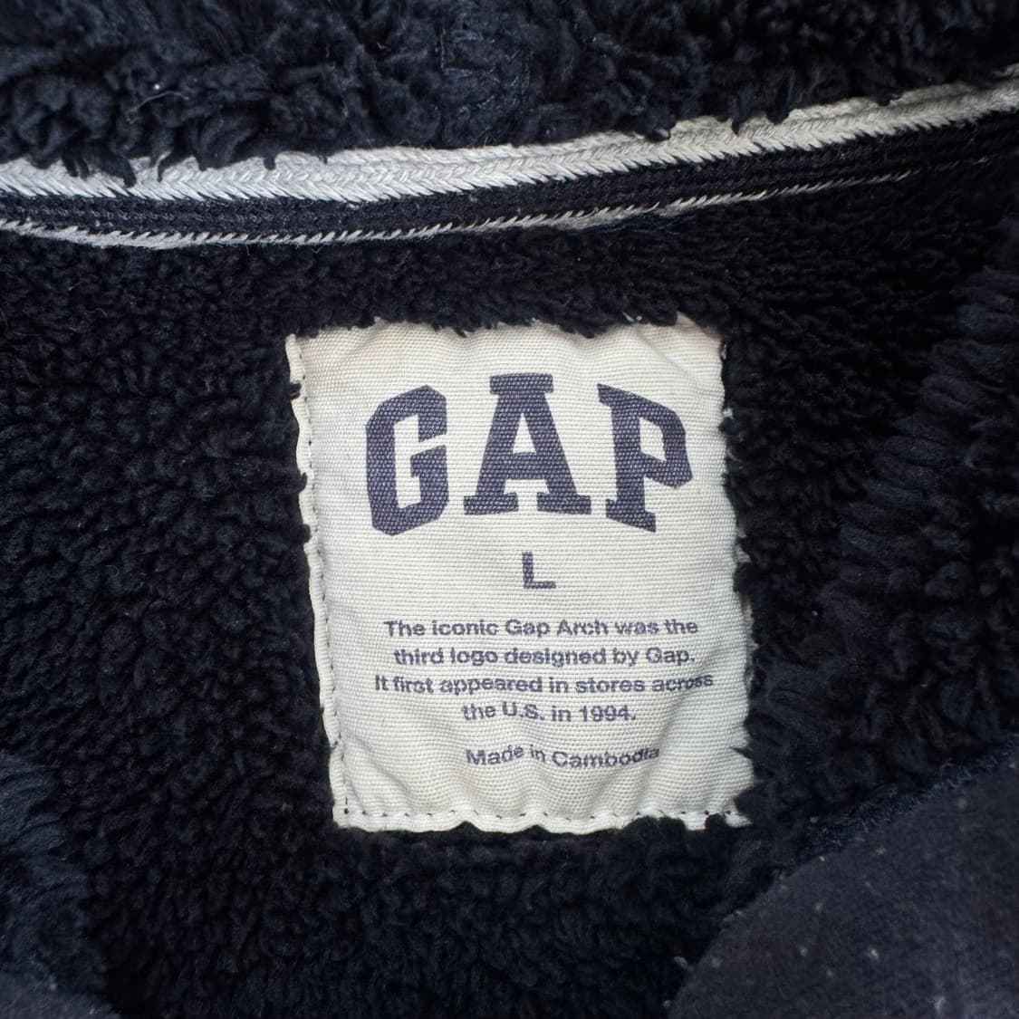 Gap 갭 네이비 퍼 안감 후드집업 상품이미지5