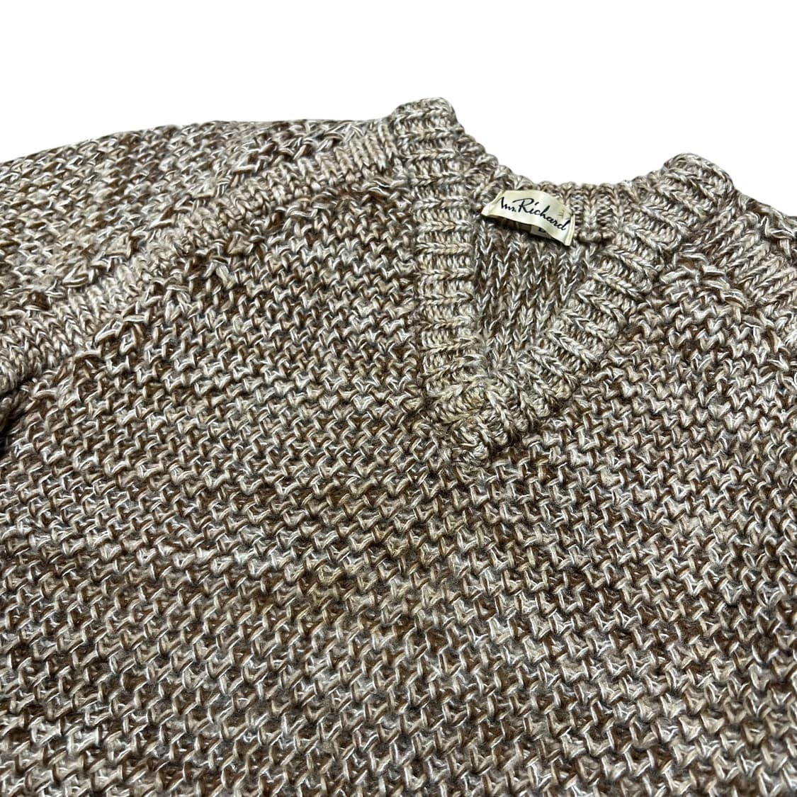 아이보리 브라운 니트 상품이미지3