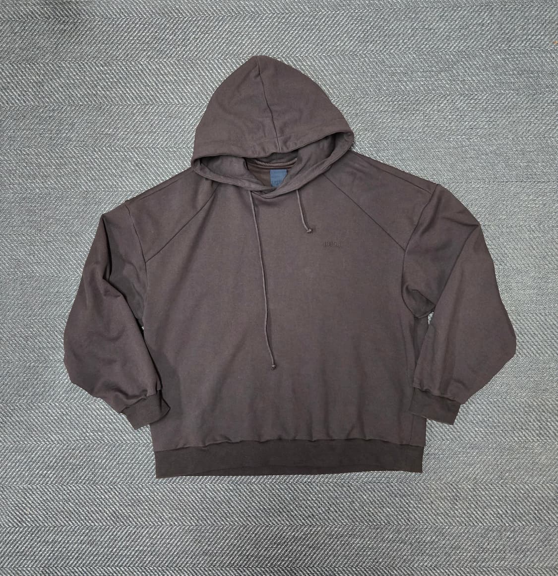 준지 22ss JUUNJ 브라운 가먼트 다이 후드티 상품이미지2