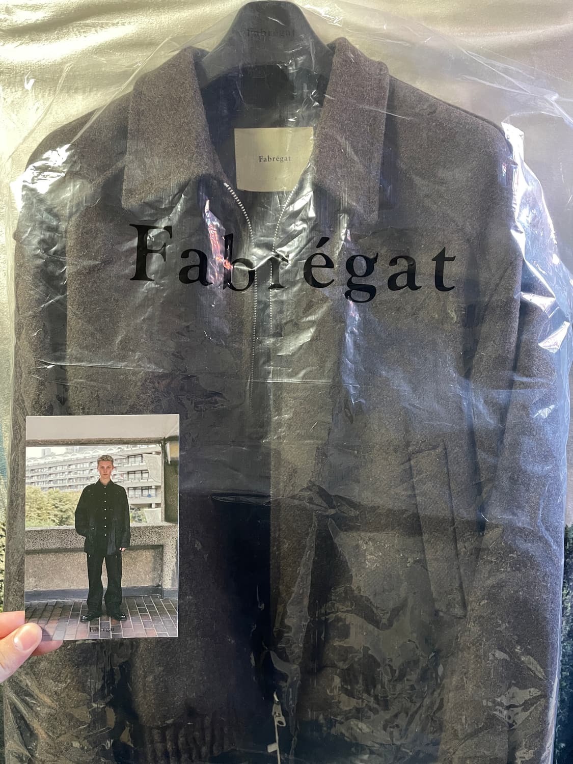 새제품) 3size 파브레가 구스토 울 블루종 자켓 (다크 브라운) 상품이미지1