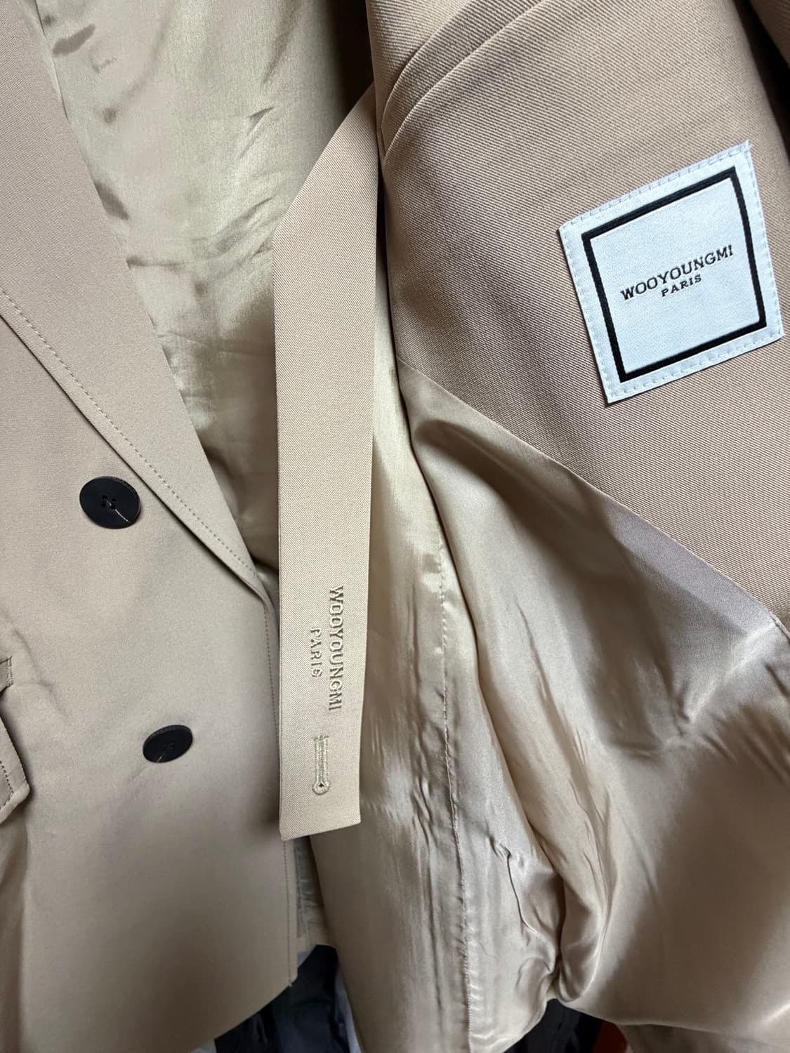 우영미 베이지 개버딘 자켓 48 상품이미지5