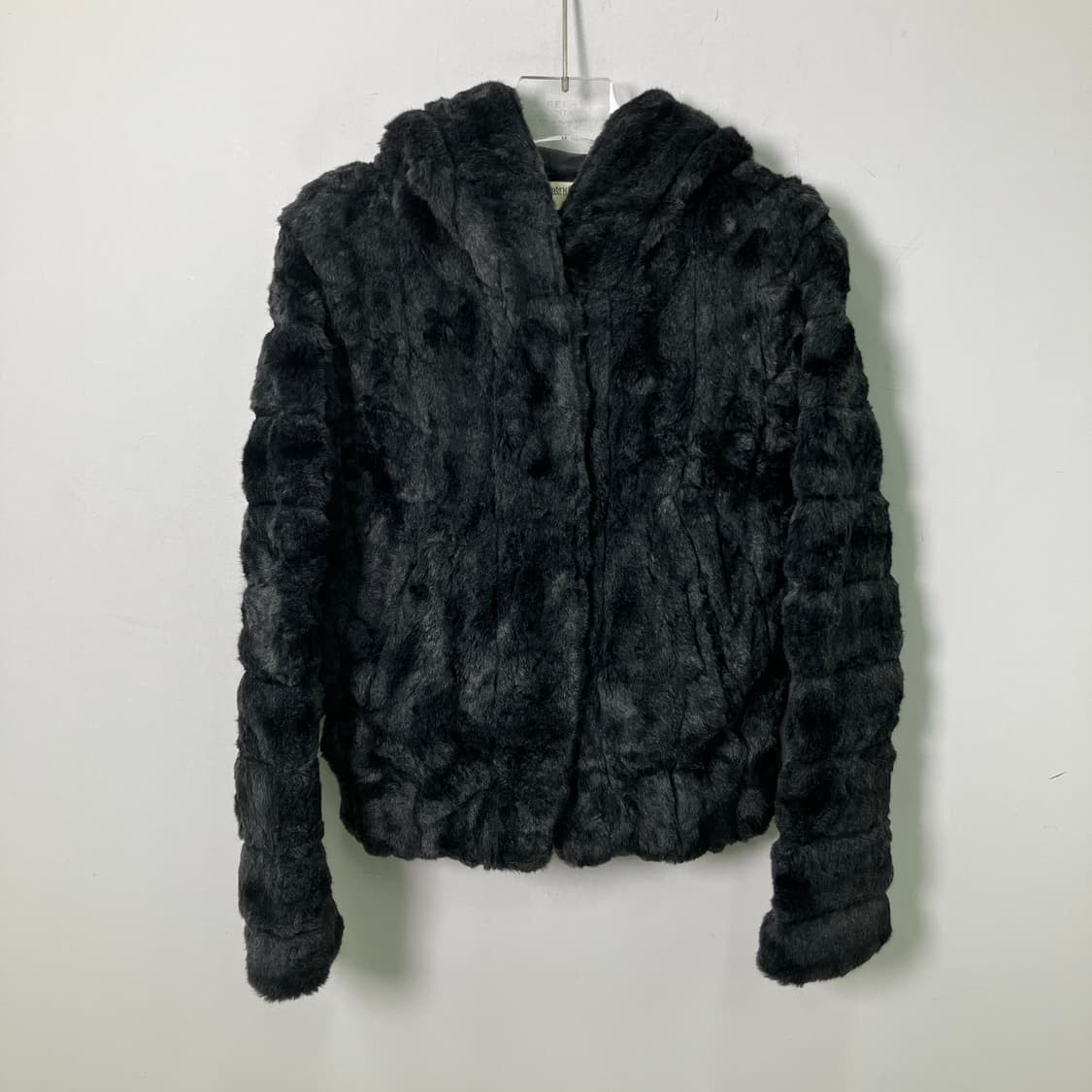 VTG 빈티지 블랙 후드 퍼자켓 38 상품이미지1