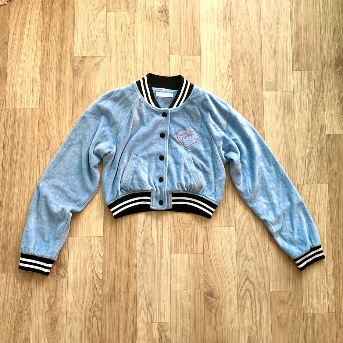 일본 하라주쿠 NADIA 블루종 숏 바시티 야구 점퍼 갸루 상품이미지1