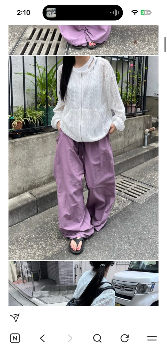 데이도어 데도 나일론 팬츠 포도 상품이미지7