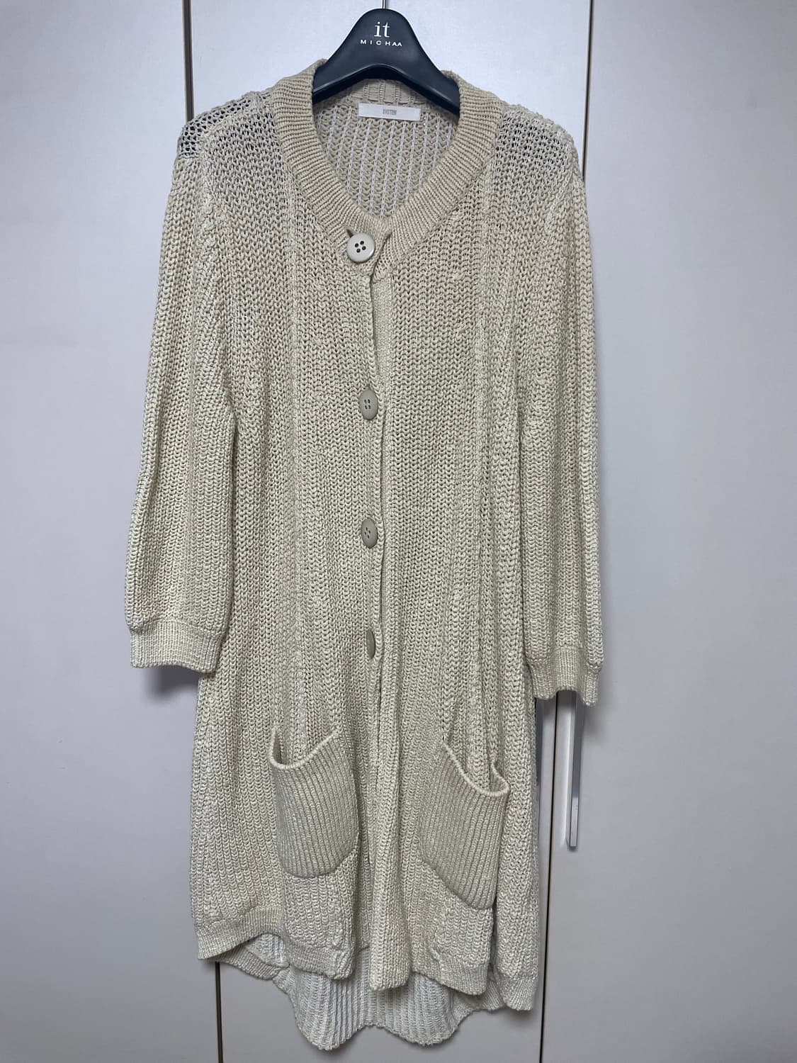 SYSTEM 아이보리 롱 니트 가디건 90 상품이미지1