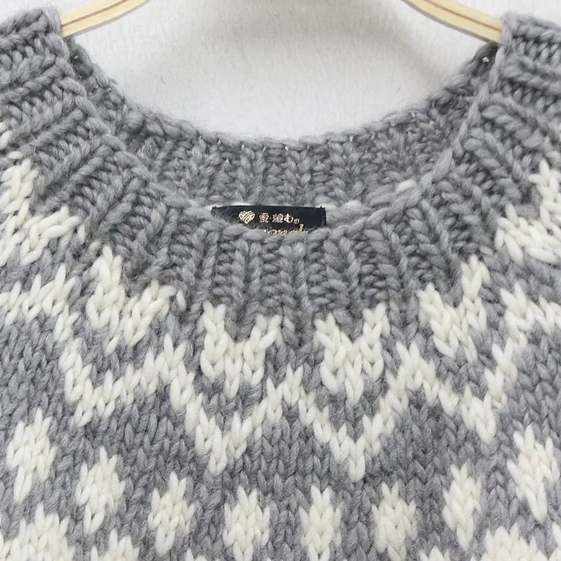 [미사용품] HAMANAKA 눈꽃 울 니트 62361 상품이미지3