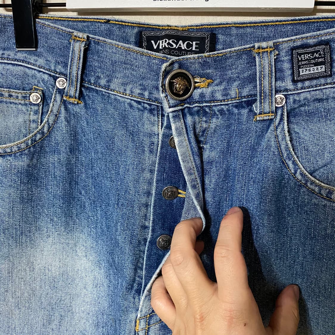 (32)VERSACE 베르사체 연청 와이드 데님팬츠 상품이미지3