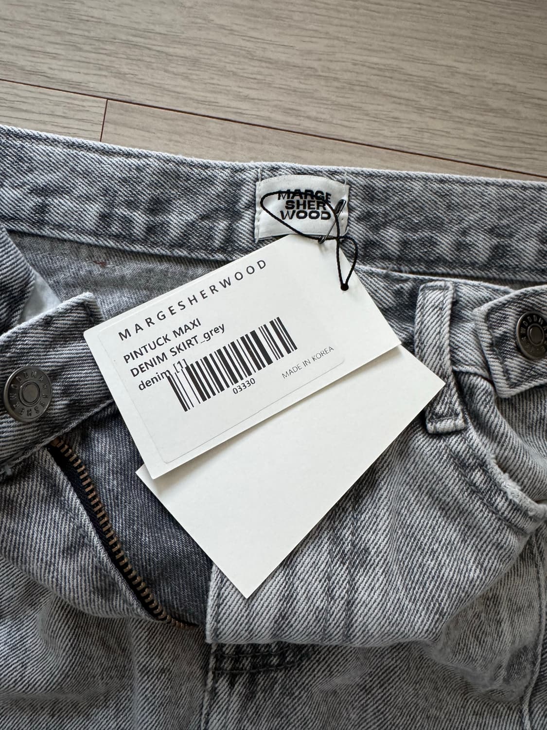 마지셔우드 롱 데님 스커트 상품이미지5