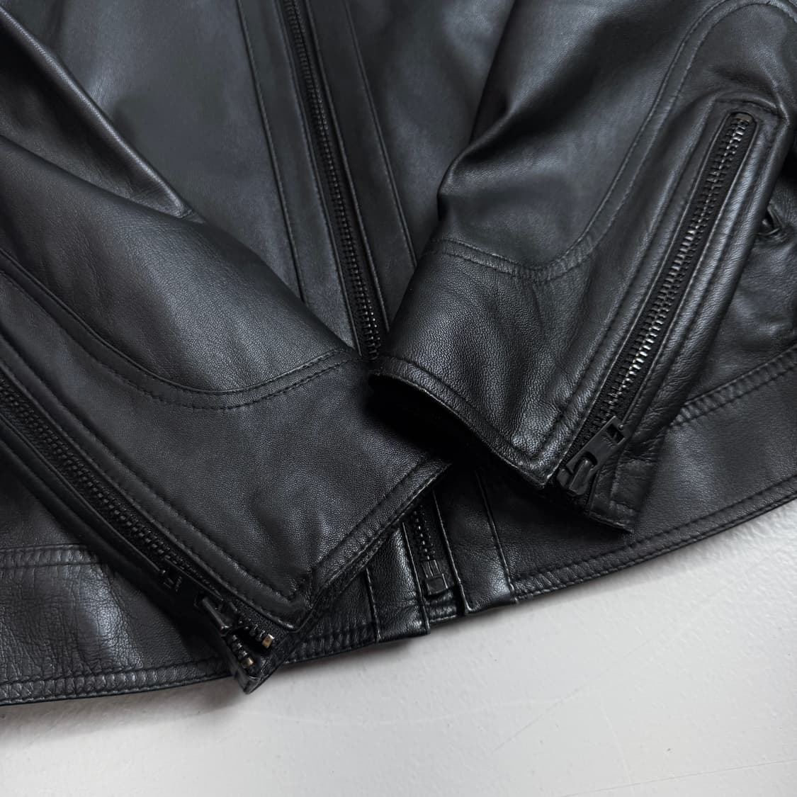 타임 바이커 리얼레더 양가죽 라이더 가죽자켓 상품이미지6