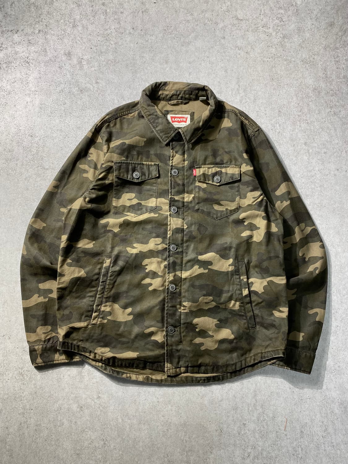 [XL] Levi's 리바이스 카모플라쥬 밀리터리 집업 자켓 상품이미지1