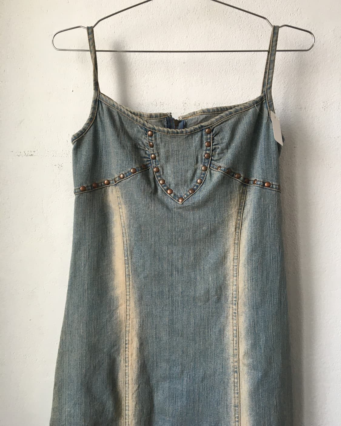 Stud point washing denim onepiece 상품이미지4