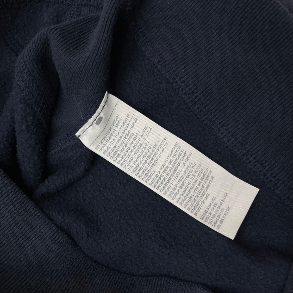 아베크롬비 사이드로고 네이비 후드집업 M 상품이미지5