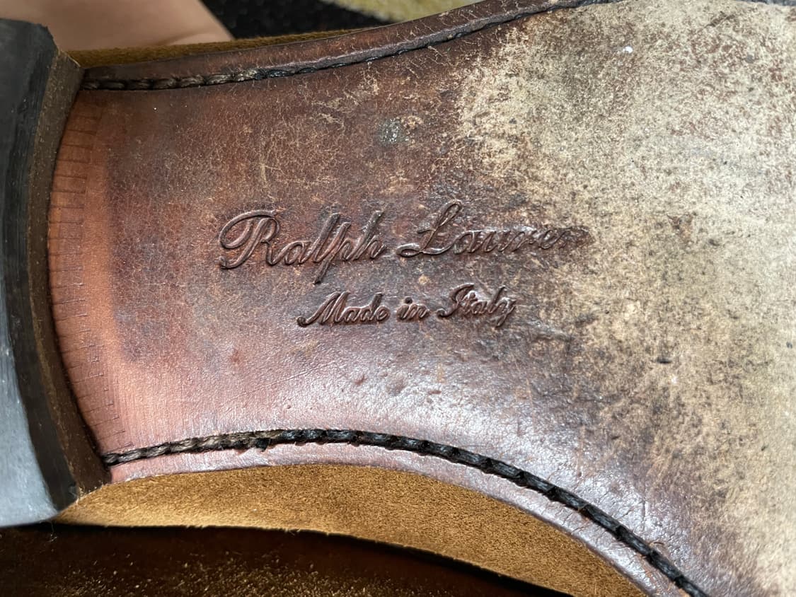 폴로 랄프로렌 퍼플라벨 스웨이드 로퍼(9D) 상품이미지6