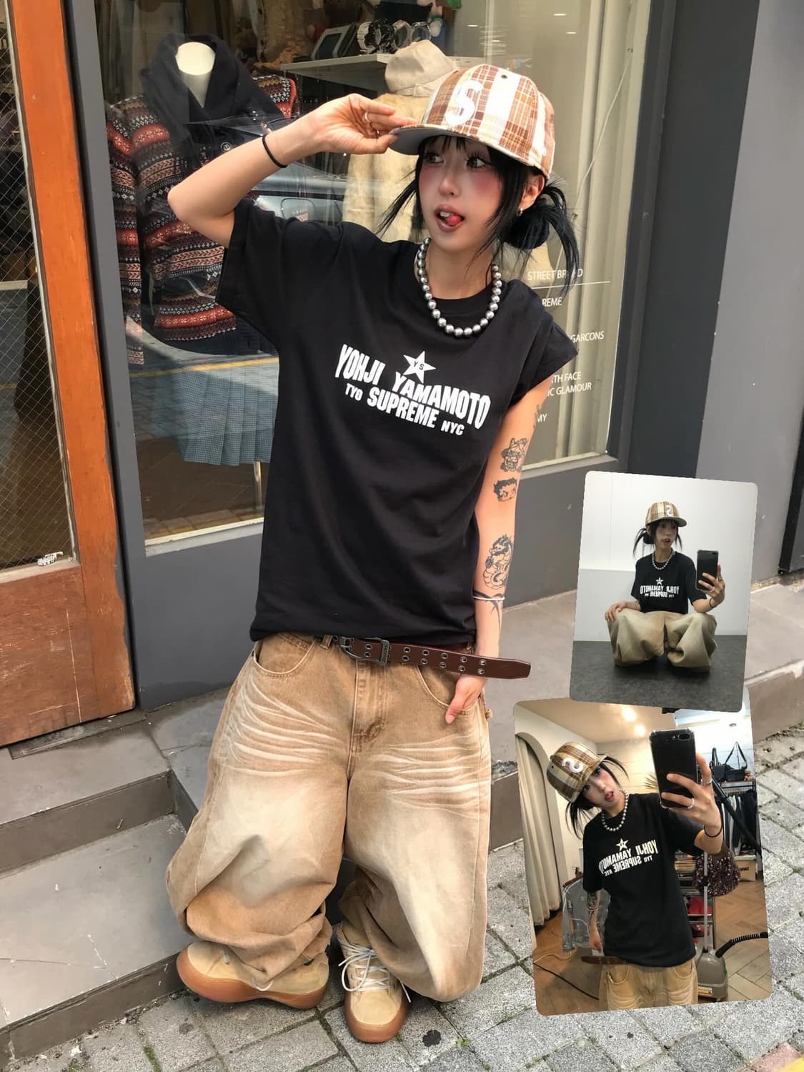 슈프림 x Y's 바이 요지 야마모토 스타 티셔츠 - 25Fw 상품이미지1