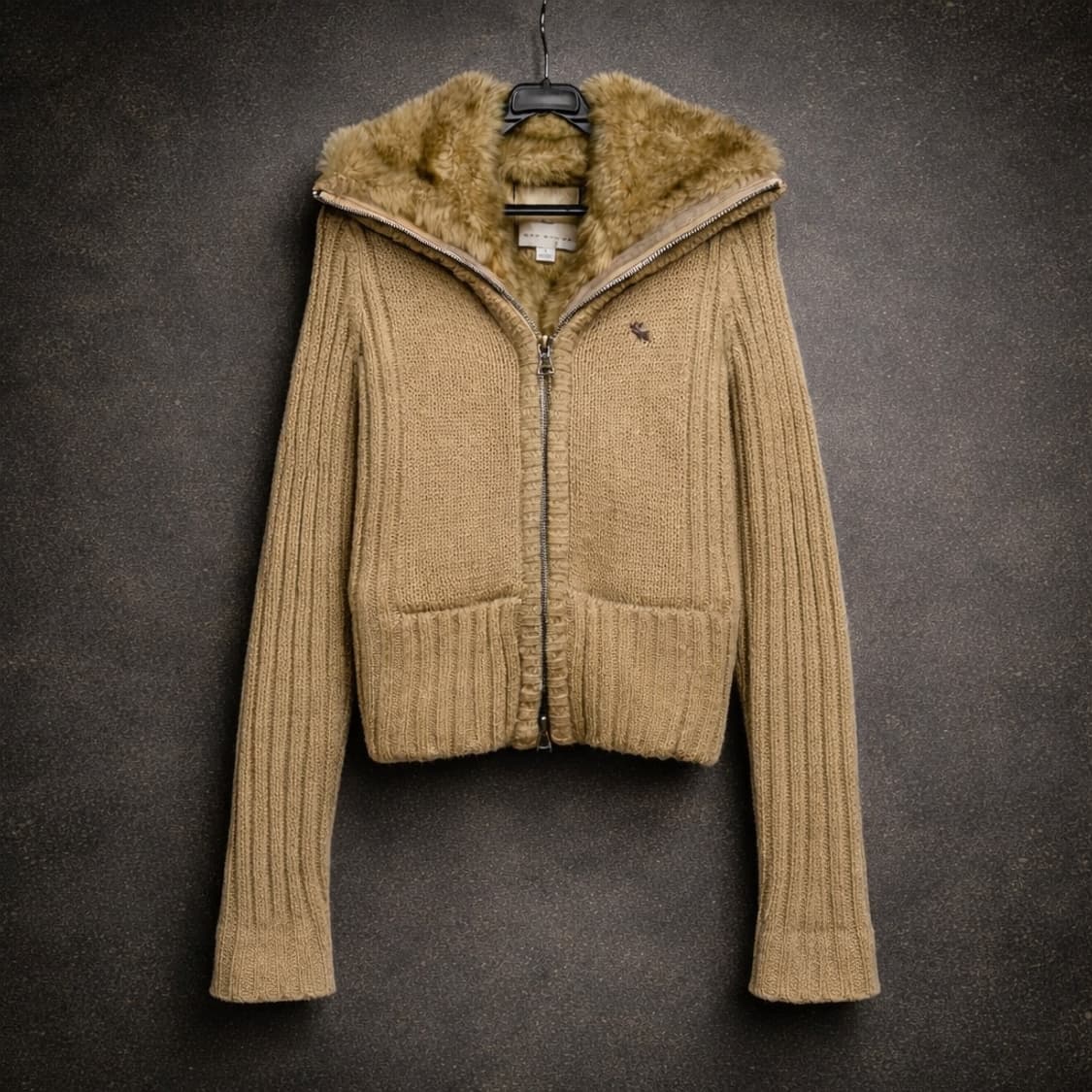 Abercrombie Fur-Lined Knit Zip Hoodie 상품이미지1