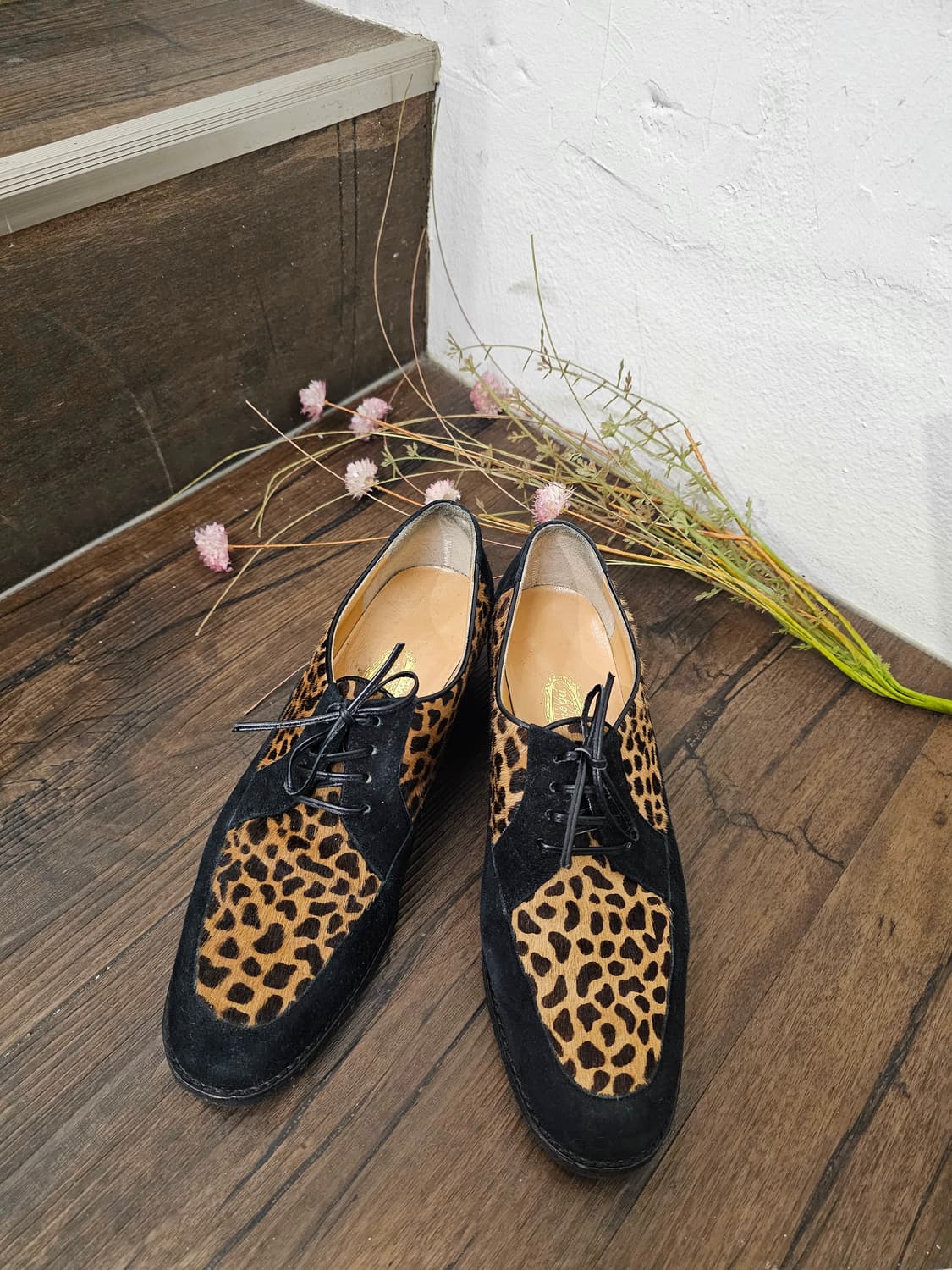 Ginza Yoshinoya 레오파드 송치 스웨이드 로퍼(박스X새제품) 상품이미지2