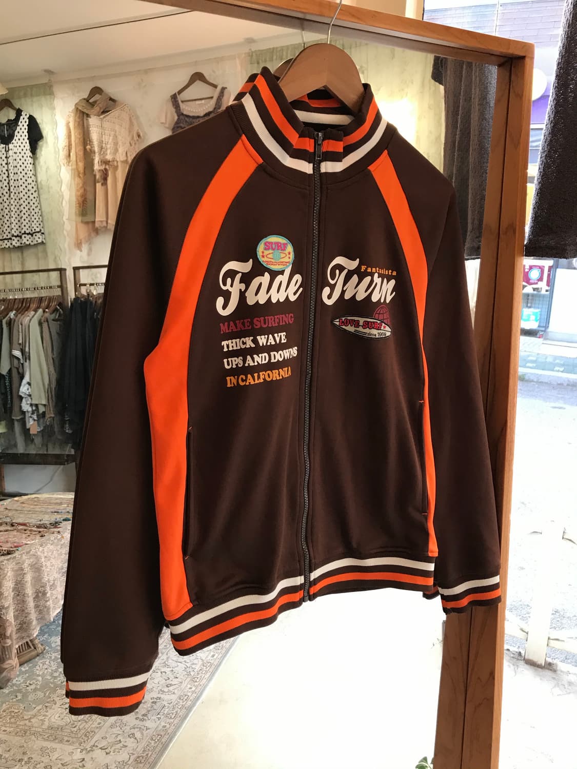 빈티지 오렌지 초코 트랙 져지 집업 상품이미지4